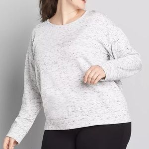 NWT Lane Bryant LIVI French Terry Top w Cute Back Detail Size 18/20  Super Soft